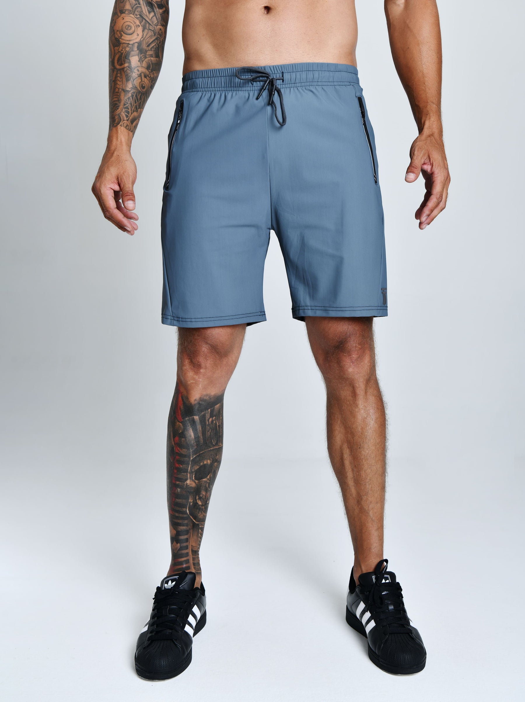 BERMUDA TECH FLEX™ | BERMUDA MASCULINA ACADEMIA TACTEL COM ELASTANO BOLSOS COM ZÍPER | SHORTS DE ALTA QUALIDADE | TABUAD