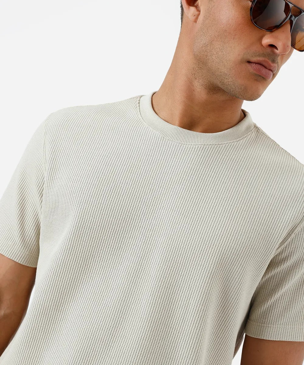 CAMISETA MALHA WAFLE - BOSS