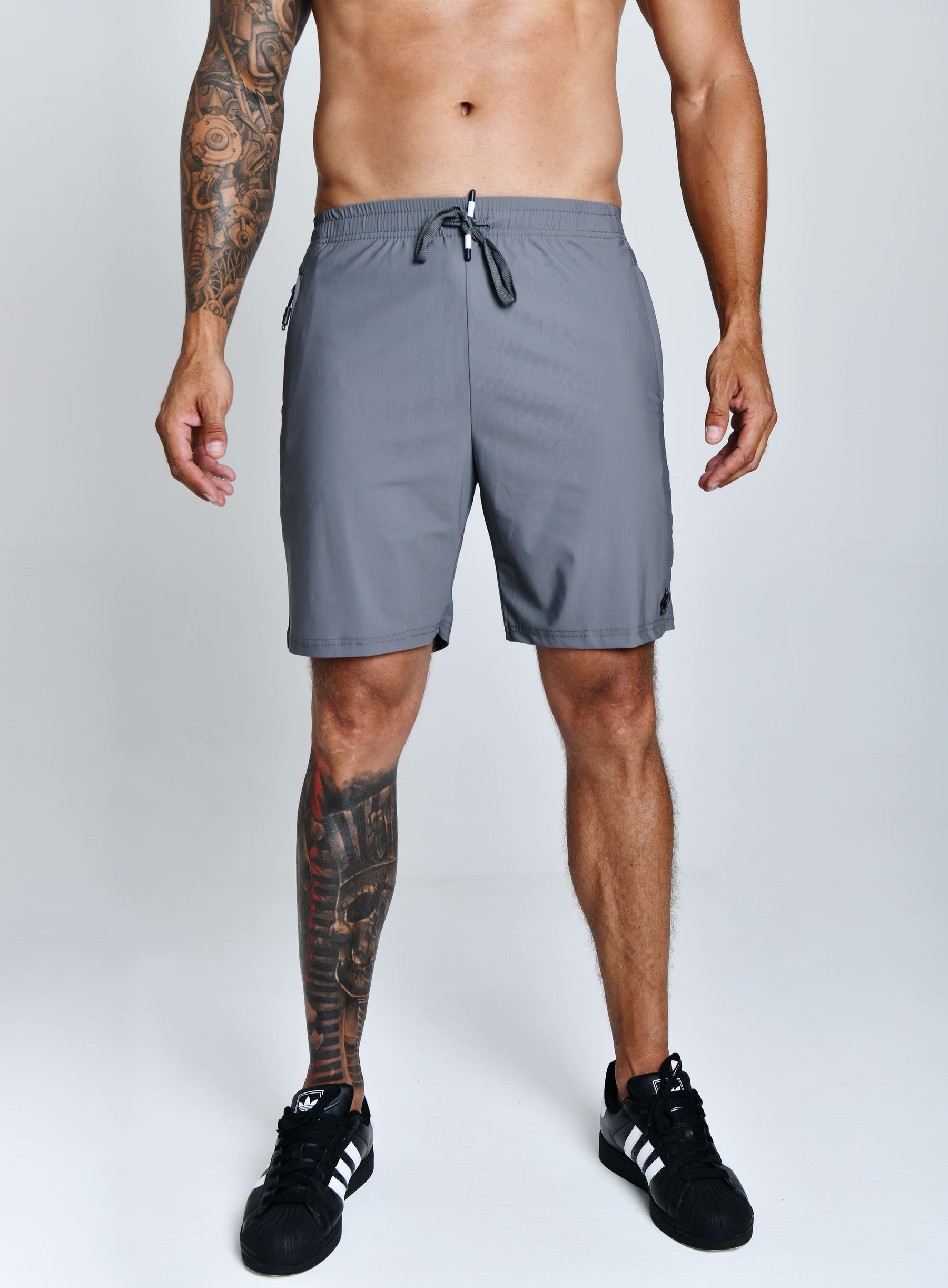 BERMUDA TECH FLEX™ | BERMUDA MASCULINA ACADEMIA TACTEL COM ELASTANO BOLSOS COM ZÍPER | SHORTS DE ALTA QUALIDADE | TABUAD