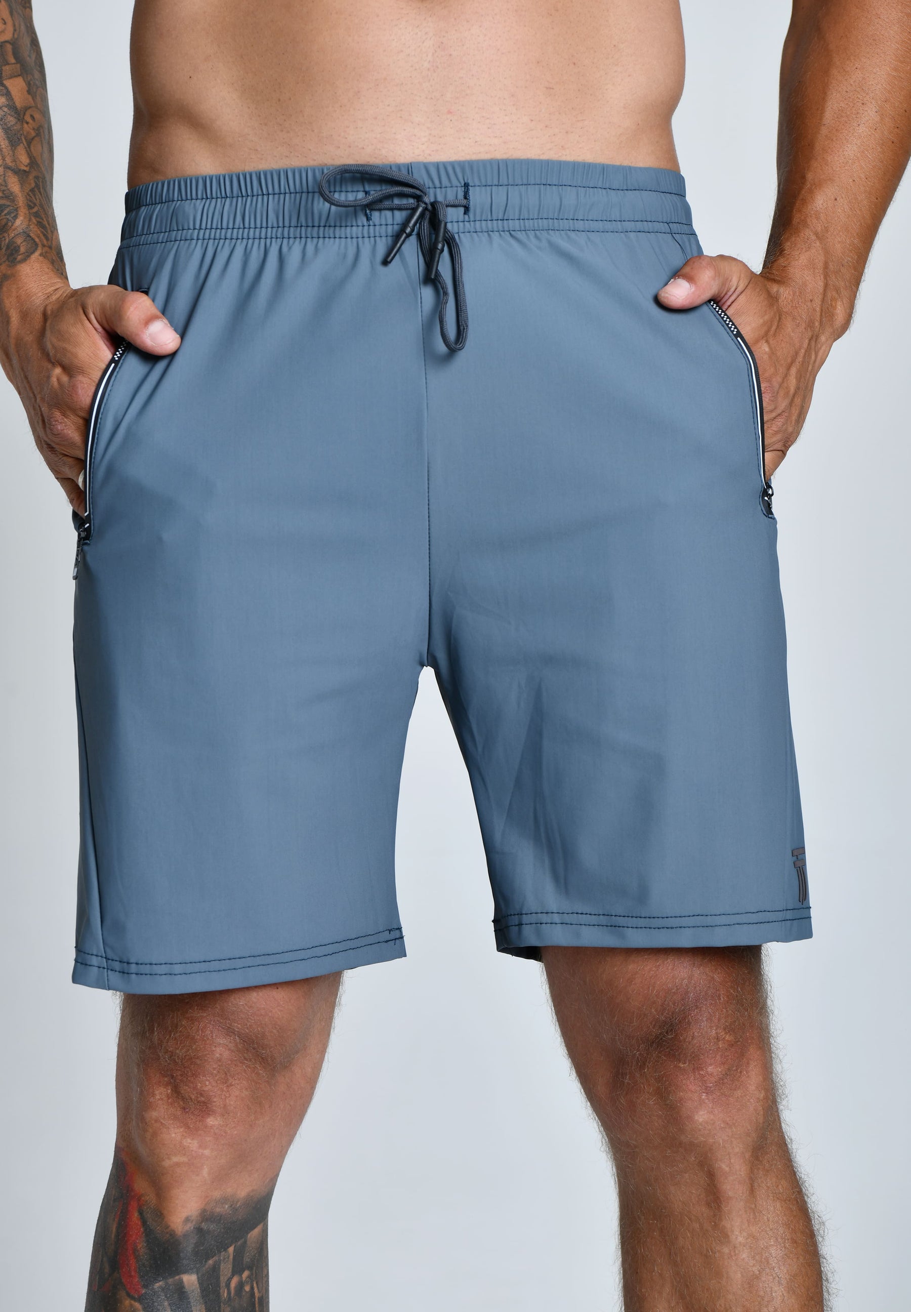 BERMUDA TECH FLEX™ | BERMUDA MASCULINA ACADEMIA TACTEL COM ELASTANO BOLSOS COM ZÍPER | SHORTS DE ALTA QUALIDADE | TABUAD