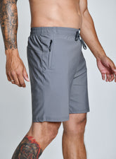 BERMUDA TECH FLEX™ | BERMUDA MASCULINA ACADEMIA TACTEL COM ELASTANO BOLSOS COM ZÍPER | SHORTS DE ALTA QUALIDADE | TABUAD