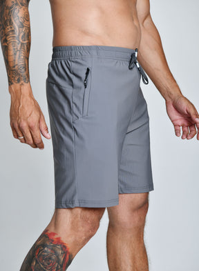 BERMUDA TECH FLEX™ | BERMUDA MASCULINA ACADEMIA TACTEL COM ELASTANO BOLSOS COM ZÍPER | SHORTS DE ALTA QUALIDADE | TABUAD