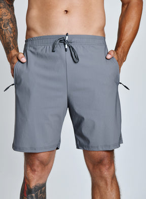 BERMUDA TECH FLEX™ | BERMUDA MASCULINA ACADEMIA TACTEL COM ELASTANO BOLSOS COM ZÍPER | SHORTS DE ALTA QUALIDADE | TABUAD