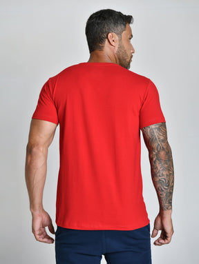 CAMISETA PERUANA BASICA - VERMELHO
